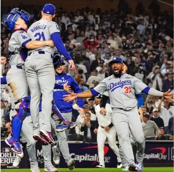 La gran jugada de Teoscar Hernández, campeón con los Dodgers de Los Ángeles