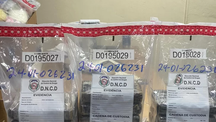 Incautan 10 paquetes de presunta cocaína, dinero en efectivo y un vehículo en el D.N