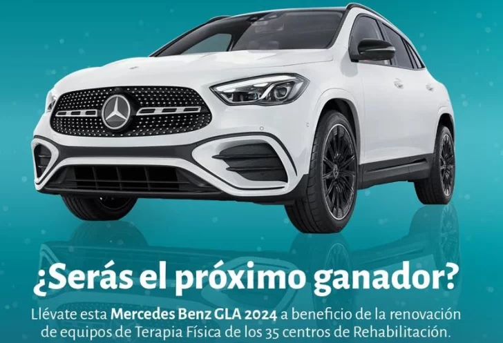 Rehabilitación sorteará en navidad una yipeta Mercedes Benz GLA 2024