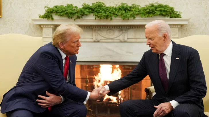 Trump y Biden prometen transición pacífica del poder, de cara a la posesión del republicano en enero