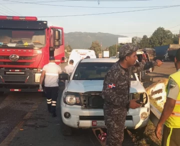 Cuatro personas heridas en accidente múltiple en Bonao