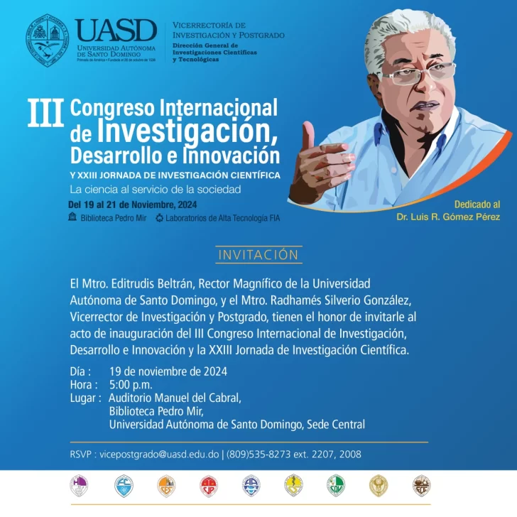 III Congreso Internacional de Investigación, Desarrollo e Innovación, esta tarde en la UASD