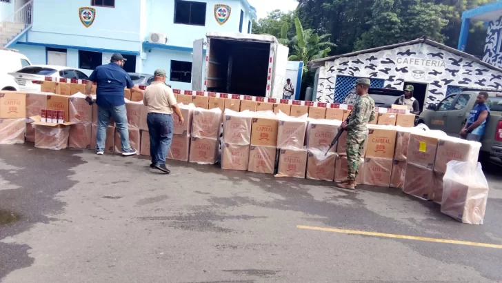 Militares confiscan cargamento de cigarrillos de contrabando