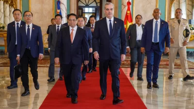 Abinader recibe al primer ministro de Vietnam, Pham Minh Chinh