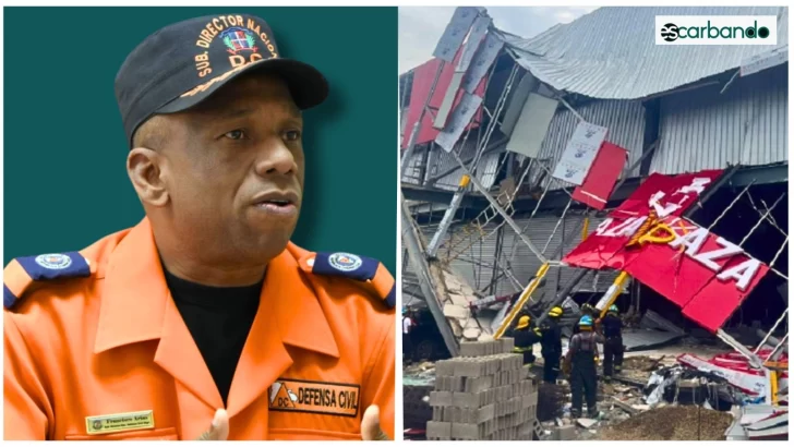 Escarbando: Dos heridos leves deja derrumbe en plaza comercial en construcción