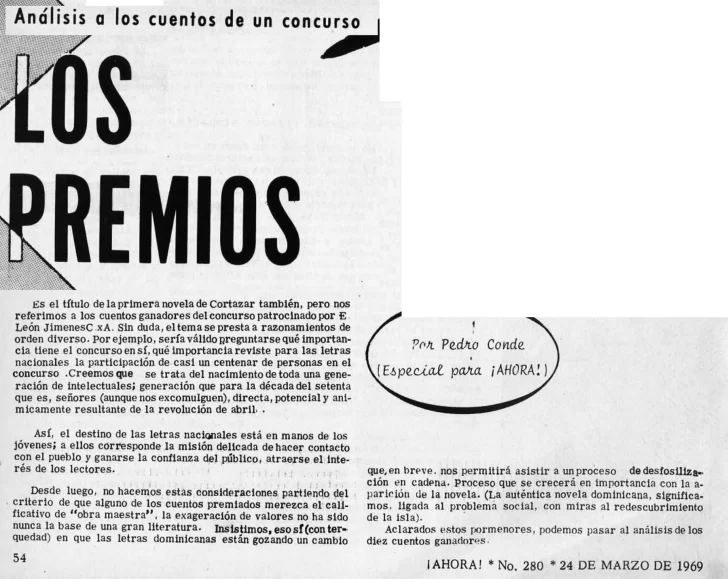 Una crítica de Pedro Conde en 1969