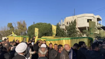 Hezbolá entierra a sus combatientes en el sur del Líbano