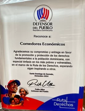 Defensor del Pueblo reconoce a Comedores Económicos