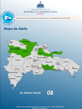 COE mantiene varias provincias en alerta verde por lluvias