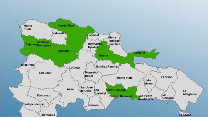 COE mantiene varias provincias en alerta verde por lluvias