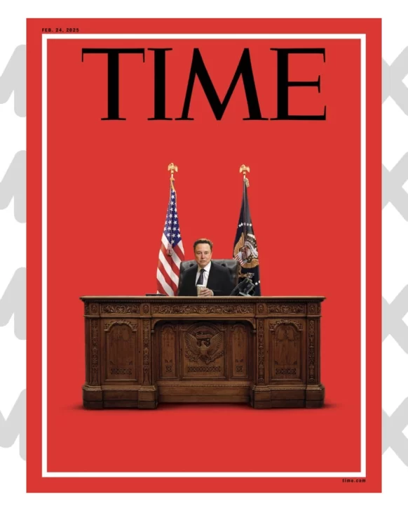 Portada 'presidencial' de revista Time para Elon Musk, 'jefe de Trump'