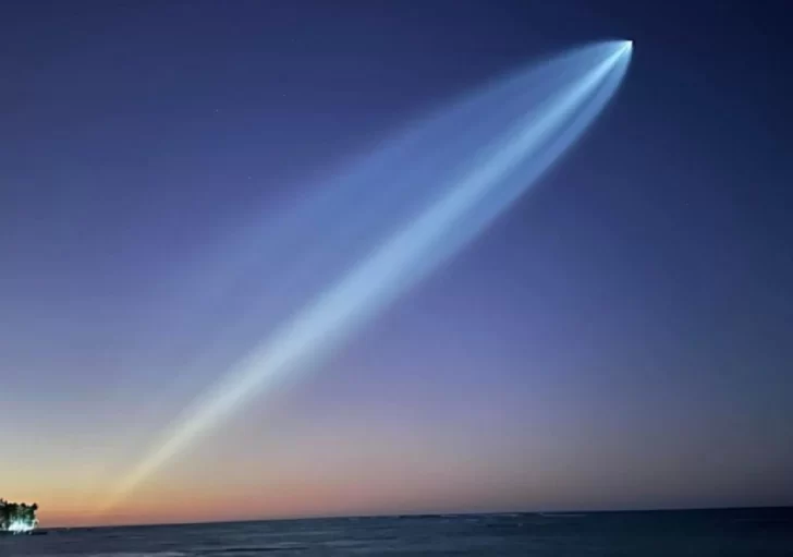 Espectáculo en el cielo dominicano del cohete Falcon 9 de SpaceX