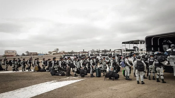 La Guardia Nacional de México refuerza seguridad en la fronteriza Tijuana con 500 agentes