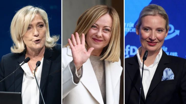 Weidel, Meloni y Le Pen: el ascenso de las mujeres que dominan tres de los principales partidos de ultraderecha de Europa