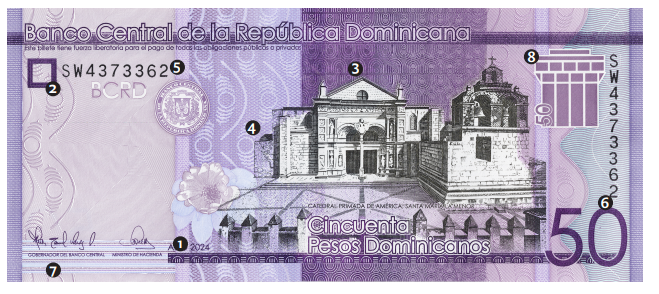 Banco Central emite billetes de 50 pesos, año 2024