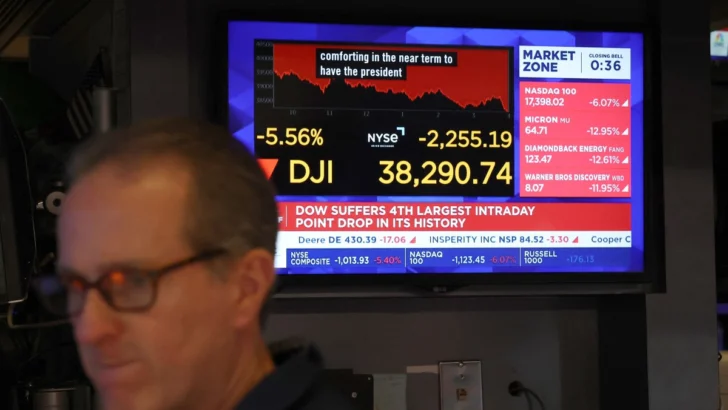Wall Street cierra su peor día desde 2020: casi 6% de caída por aranceles de Trump Wall Street cierra su peor día desde 2020: casi 6% de caída por aranceles de Trump