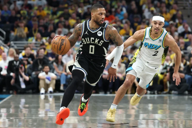Pacers derrotan a Bucks en regreso de Lillard y Lakers igualan serie