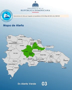 COE mantiene tres provincias en alerta verde