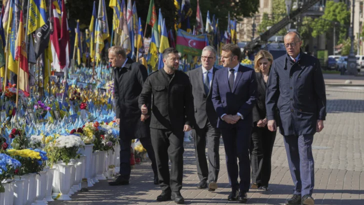 Líderes europeos viajan a Kiev para exigir a Moscú un 
