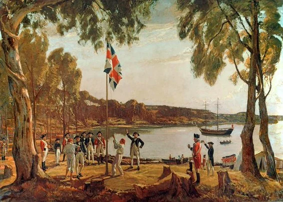  Apropiación de una isla denominada Australia por los invasores británicos.