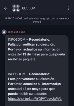 Inposdom advierte sobre mensajes fraudulentos que intentan estafar a la ciudadanía