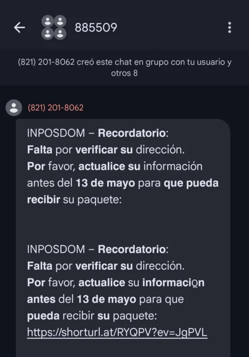 Inposdom advierte sobre mensajes fraudulentos que intentan estafar a la ciudadanía