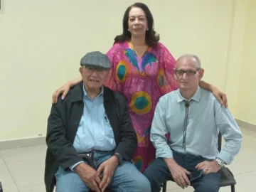 Los escritores Manuel Matos Moquete, Emilia Pereyra y Virgilio López Azuán.