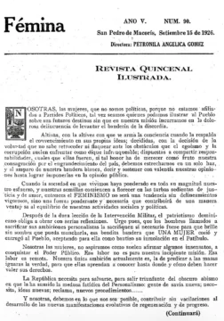  «NOSOTRAS, las mujeres, que no somos políticas…».