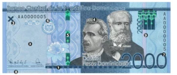 Banco Central emite billetes de 2 mil pesos, año 2024