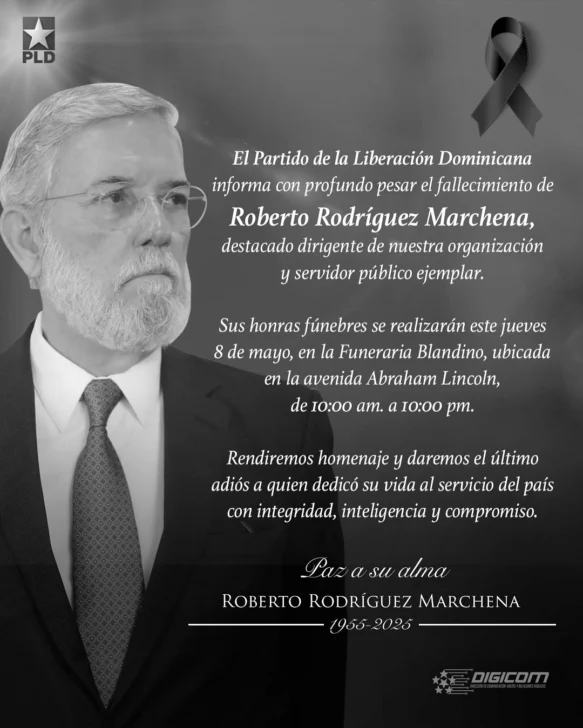 Honras fúnebres de Roberto Rodríguez Marchena serán este jueves