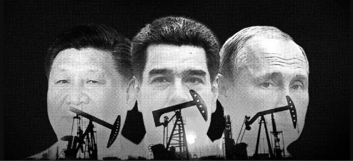  Xi Jinping, Nicolás Maduro y Vladimir Putin, unidos por el petróleo.