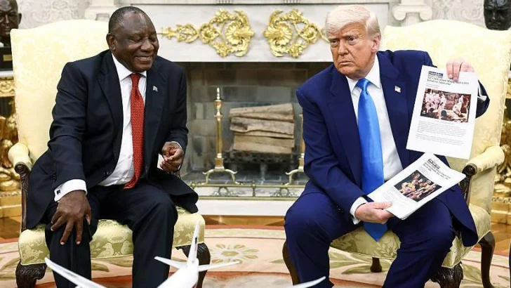 La 'emboscada' de Trump en la Casa Blanca al presidente Ramaphosa por la supuesta 'persecución de blancos' en Sudáfrica
