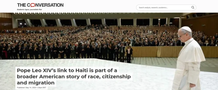 El papa León XIV es nieto de emigrante haitiano