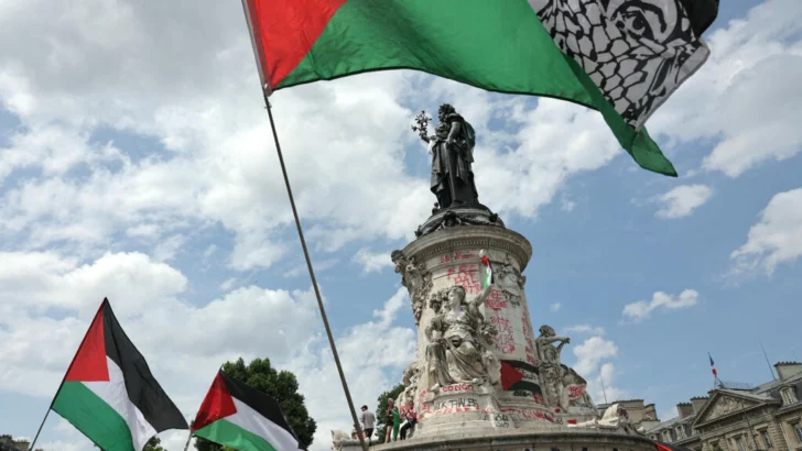 Manifiestan en Francia en favor de Palestina