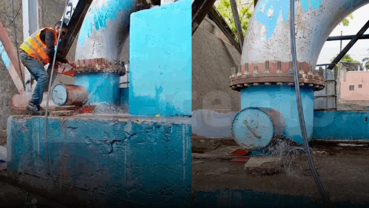 Avería en línea de trasvase en el Puente de la 17 deja sin agua potable a sectores de SDE Avería en línea de trasvase en el Puente de la 17 deja sin agua potable a sectores de SDE