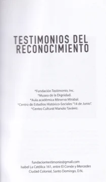  Primera página libro Misión por la Memoria de Raúl Pérez Peña, publicado en 2019 por la editora universitaria de la UASD