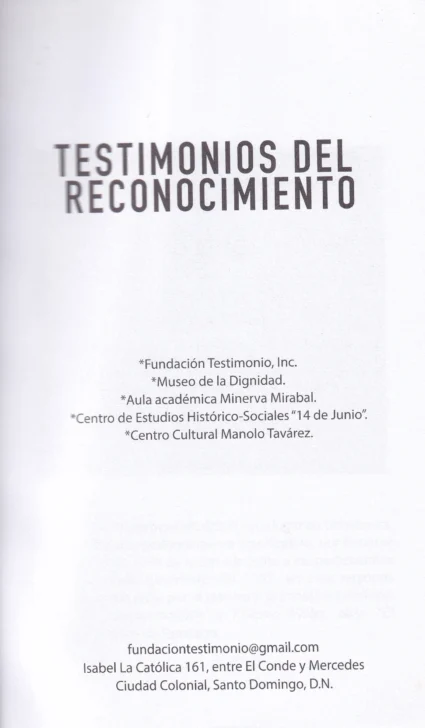  Primera página libro Misión por la Memoria de Raúl Pérez Peña, publicado en 2019 por la editora universitaria de la UASD
