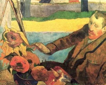  P. Gauguin, Van Gogh pintando girasoles, 1888