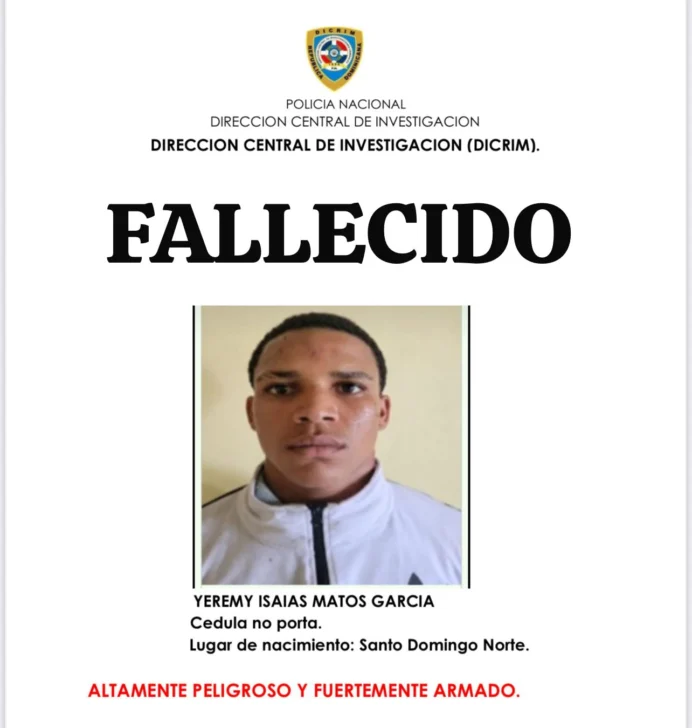 Policía mata hombre en intercambio de disparos, se había fugado de Najayo