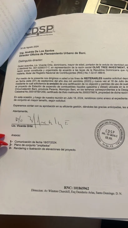 Vicios en solicitud de No Objeción de Uso de Suelo a regidores de Baní