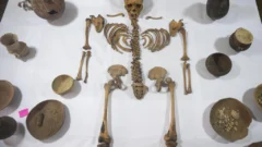 Obreros instalaban una tubería en Lima y encontraron una momia de más de mil años