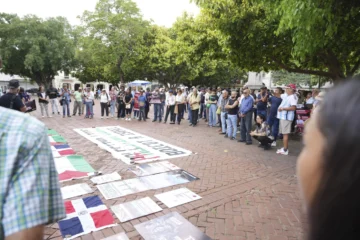 Dominicanos protestan contra el gobierno de Israel, por el genocidio del pueblo palestino
