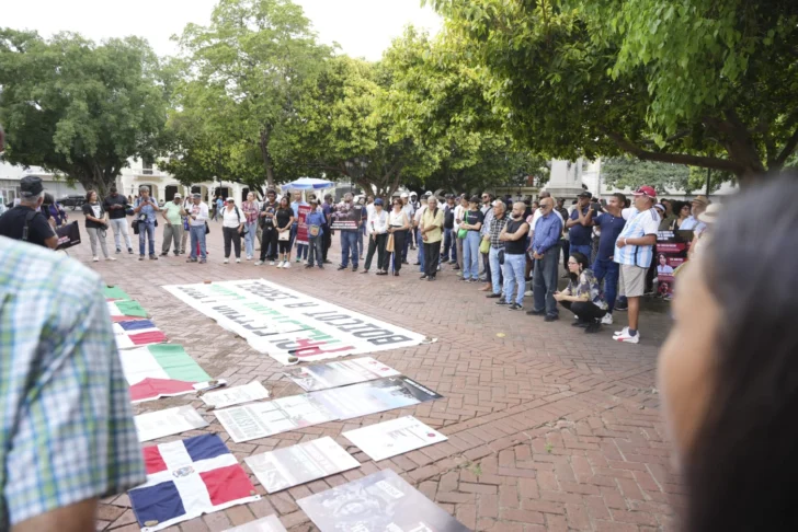 Dominicanos protestan contra el gobierno de Israel, por el genocidio del pueblo palestino