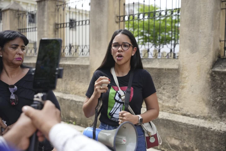 Dominicanos protestan contra el gobierno de Israel, por el genocidio del pueblo palestino