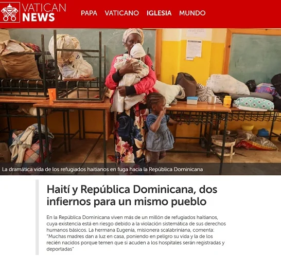 El Vaticano vuelve a publicar denuncias contra República Dominicana por maltrato a haitianos
