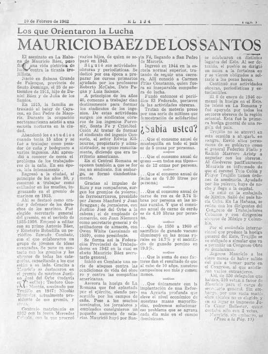 Mauricio Báez: símbolo de los obreros dominicanos