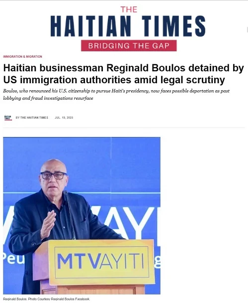 Excandidato presidencial haitiano Boulos detenido en Miami espera su deportación