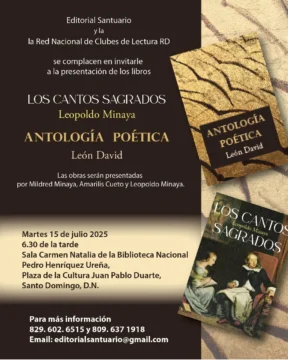 Obras de los poetas Leopoldo Minaya y León David serán puestas en circulación este martes