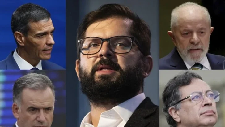 Presidentes Boric, Sánchez, Lula, Petro y Orsi buscan en Chile unidad frente al avance ultra