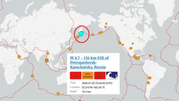 Terremoto de magnitud 8,7 frente a la costa rusa